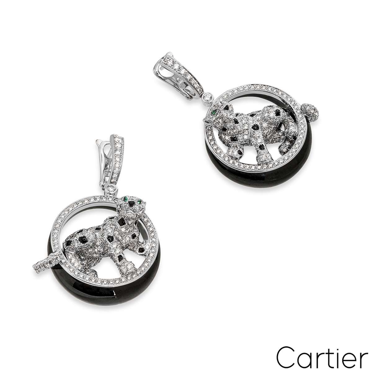 Cartier White Gold Diamond Panthère de Cartier Earrings N8503700